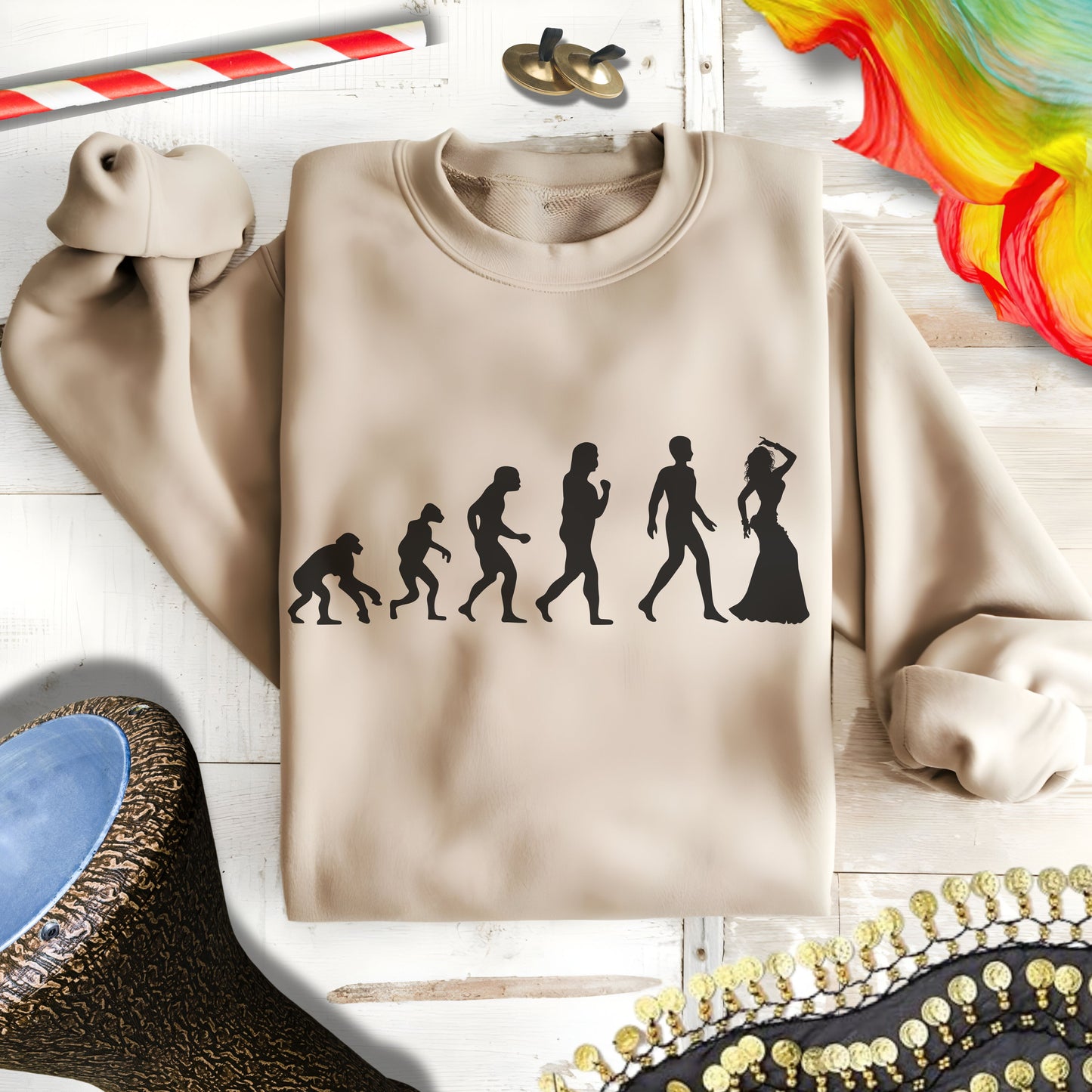 Evolution of Mankind Graphic Sweatshirt